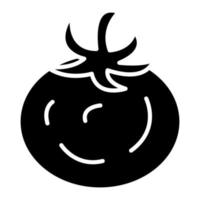 Tomato Glyph Icon vector