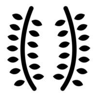 Sheaf of Rice Glyph Icon vector