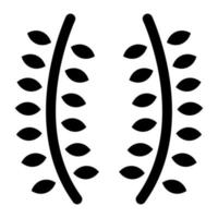 Sheaf of Rice Glyph Icon vector