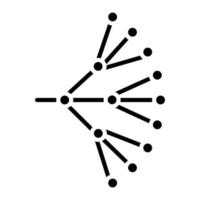 icono de glifo de fisión nuclear vector