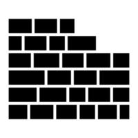 Brick Wall Glyph Icon vector