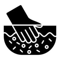 Handwash Glyph Icon vector