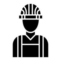 Builder Male Glyph Icon vector