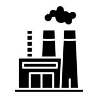 Power Station Glyph Icon vector