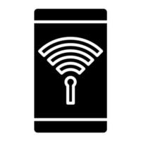 icono de glifo de wifi de red vector