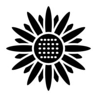Sunflower Glyph Icon vector