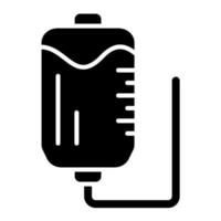 Blood Bag Glyph Icon vector