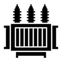 Power Transformer Glyph Icon vector