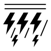 Lightning Glyph Icon vector