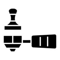 Coffee Tamper Glyph Icon vector