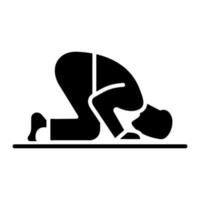 Sujud Glyph Icon vector