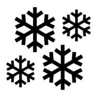 icono de glifo de copo de nieve vector