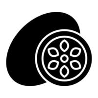 Kiwi Glyph Icon vector