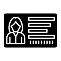 License Glyph Icon vector