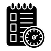 Schedule Glyph Icon vector