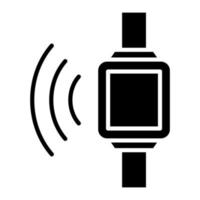 icono de glifo de reloj inteligente vector