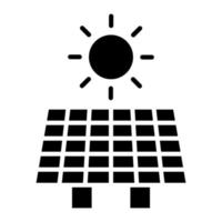 icono de glifo de panel solar vector