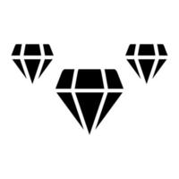 Diamonds Glyph Icon vector