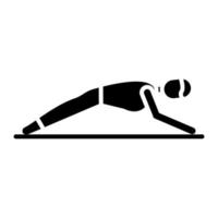 Push Ups Glyph Icon vector