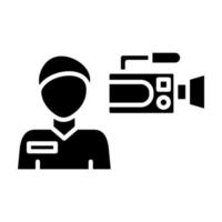 Camera Operator Glyph Icon vector