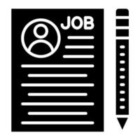 Job Description Glyph Icon vector