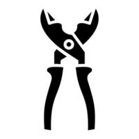 Wire Cutters Glyph Icon vector