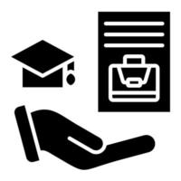 On the job Training Glyph Icon vector