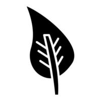 Leaf Glyph Icon vector
