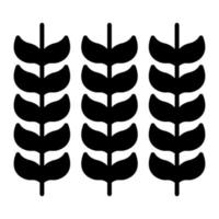 Wheat Glyph Icon vector