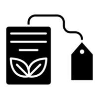Herbs Bag Glyph Icon vector