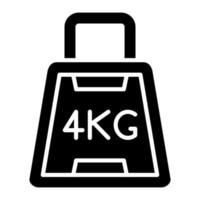 Weight Glyph Icon vector