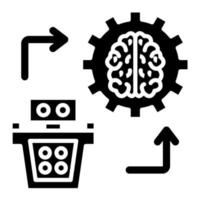 Machine Learning Glyph Icon vector
