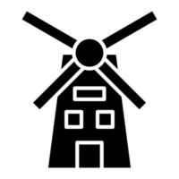 Wind Mill Glyph Icon vector