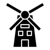 Wind Mill Glyph Icon vector