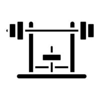 Bench Press Glyph Icon vector