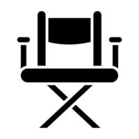 icono de glifo de silla de director vector