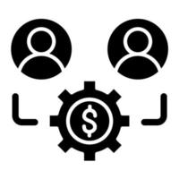 Crowdfunding Glyph Icon vector