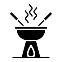 Fondue Glyph Icon vector