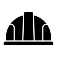 Helmet Glyph Icon vector