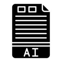 AI Glyph Icon vector