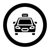 icono de glifo de señal de taxi vector