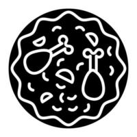 Mandi Glyph Icon vector