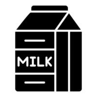 Milk Box Glyph Icon vector