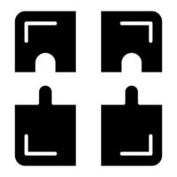 Puzzle Solution Glyph Icon vector