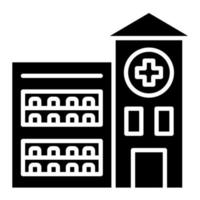 icono de glifo de tienda de medicamentos vector