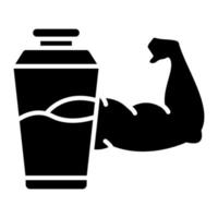 Protein Shake Glyph Icon vector