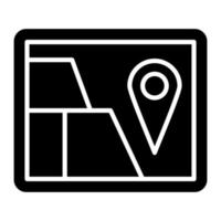 icono de glifo de gps vector