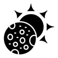 icono de glifo de eclipse vector