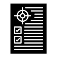 Action Plan Glyph Icon vector