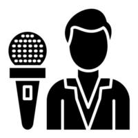 Presenter Male Glyph Icon vector